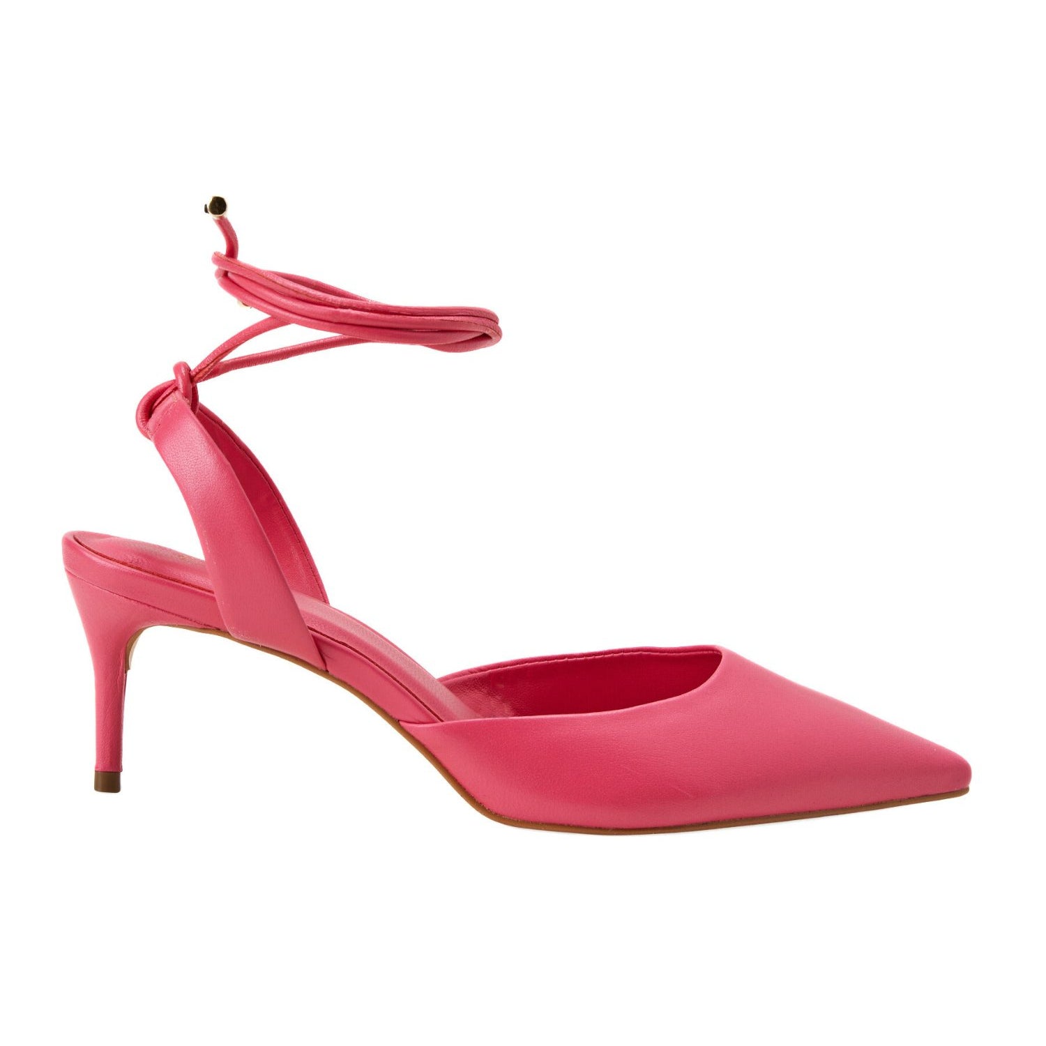 Brown Goat Leather Pointed Toe Heels – Elegant Women’s Pumps