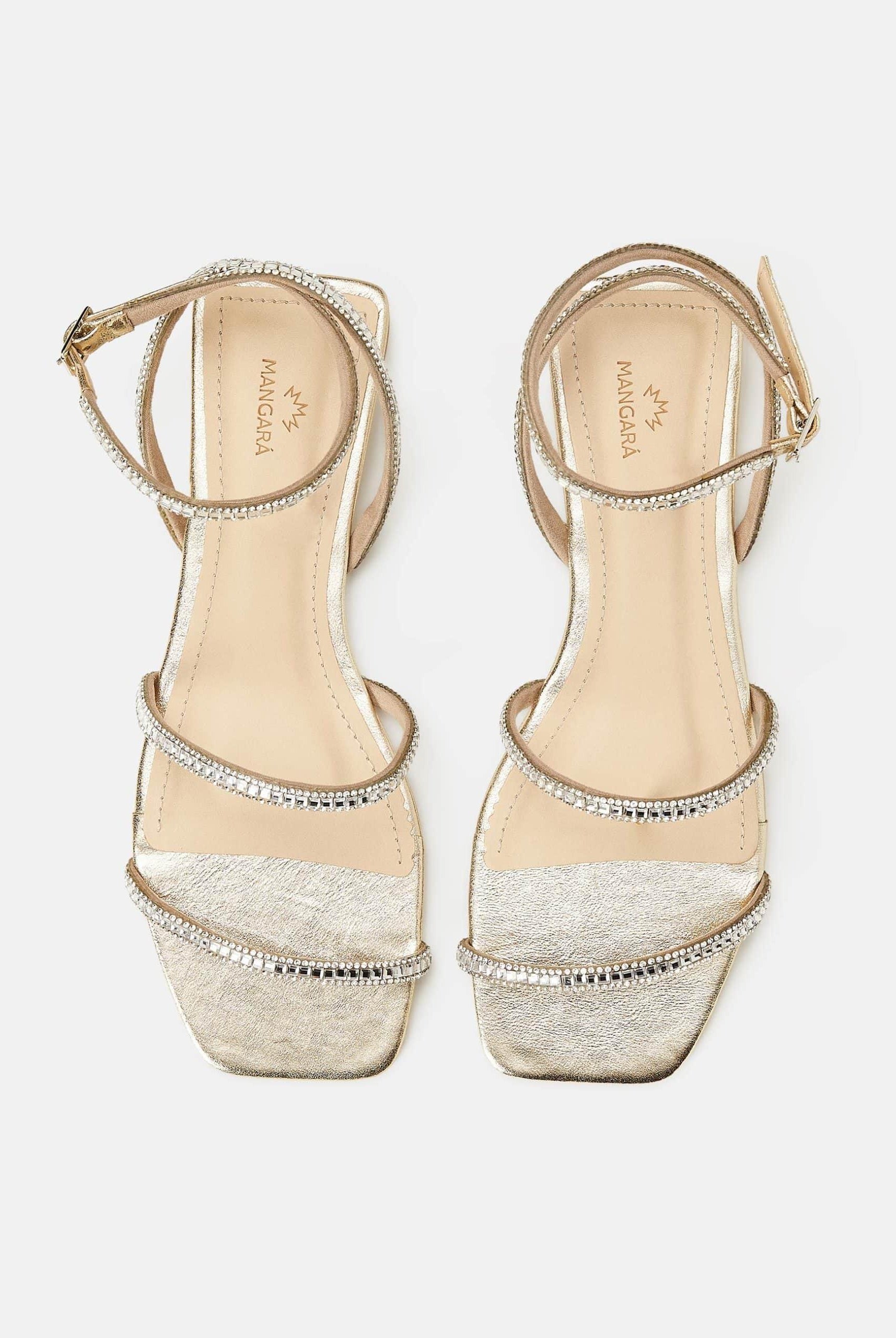 Mangará Aroeira Women's Sandales - crystal embellished straps - Onyx