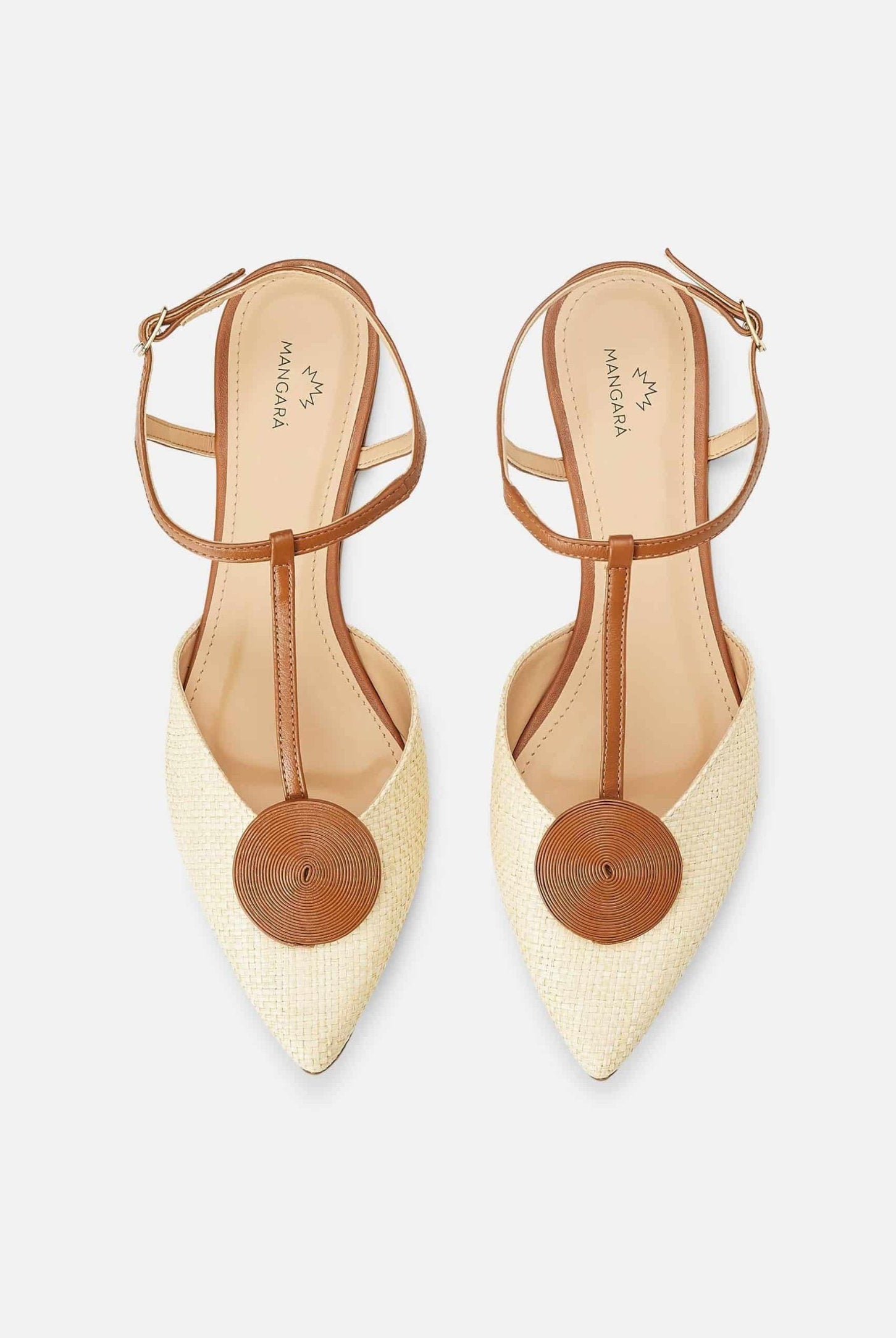 Mangará Acerola Women's Sandales - Natural Raffia - Leather details