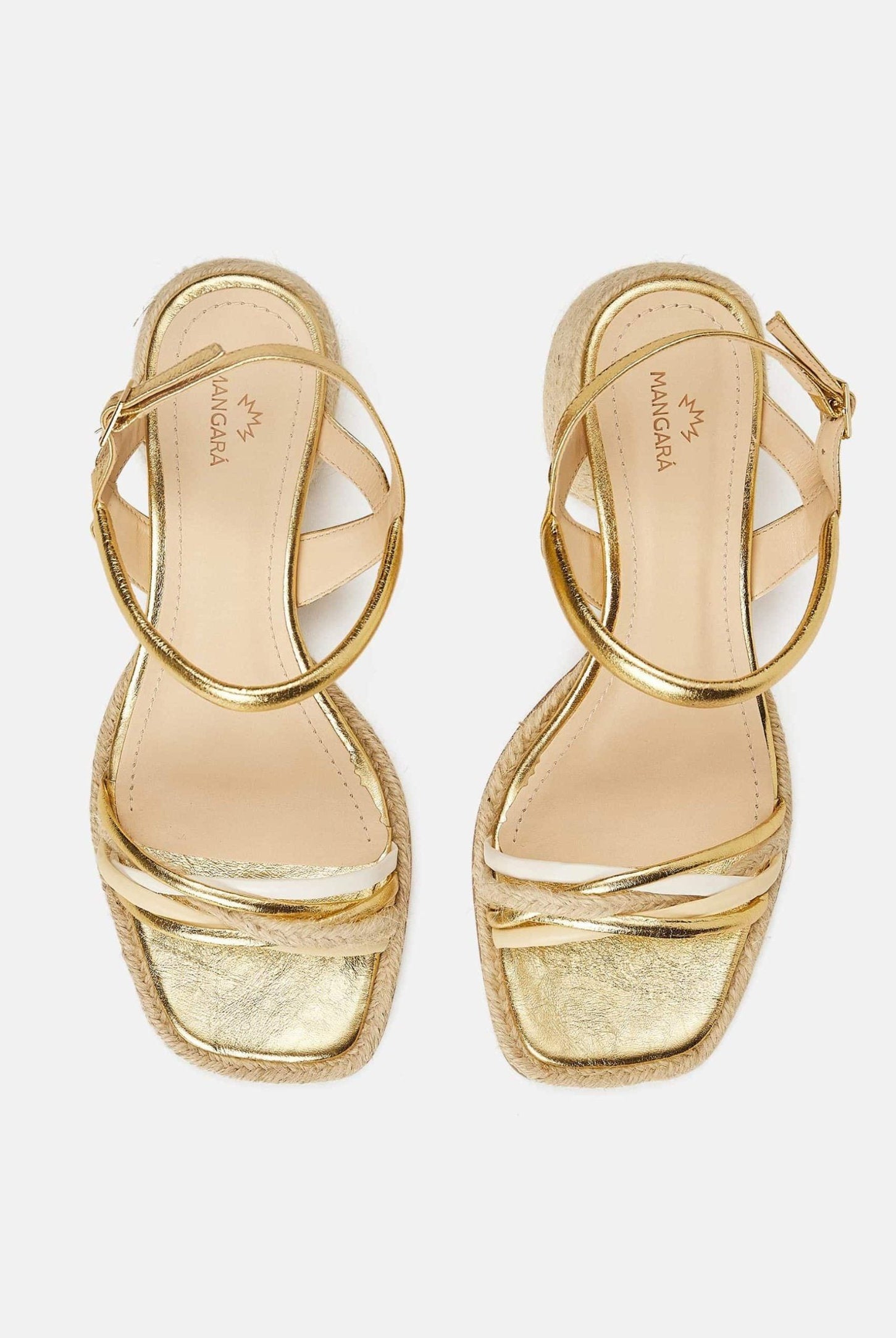 Mangará Albizia Women's Sandales Natural Raffia and Leather - 7cm Block Heel