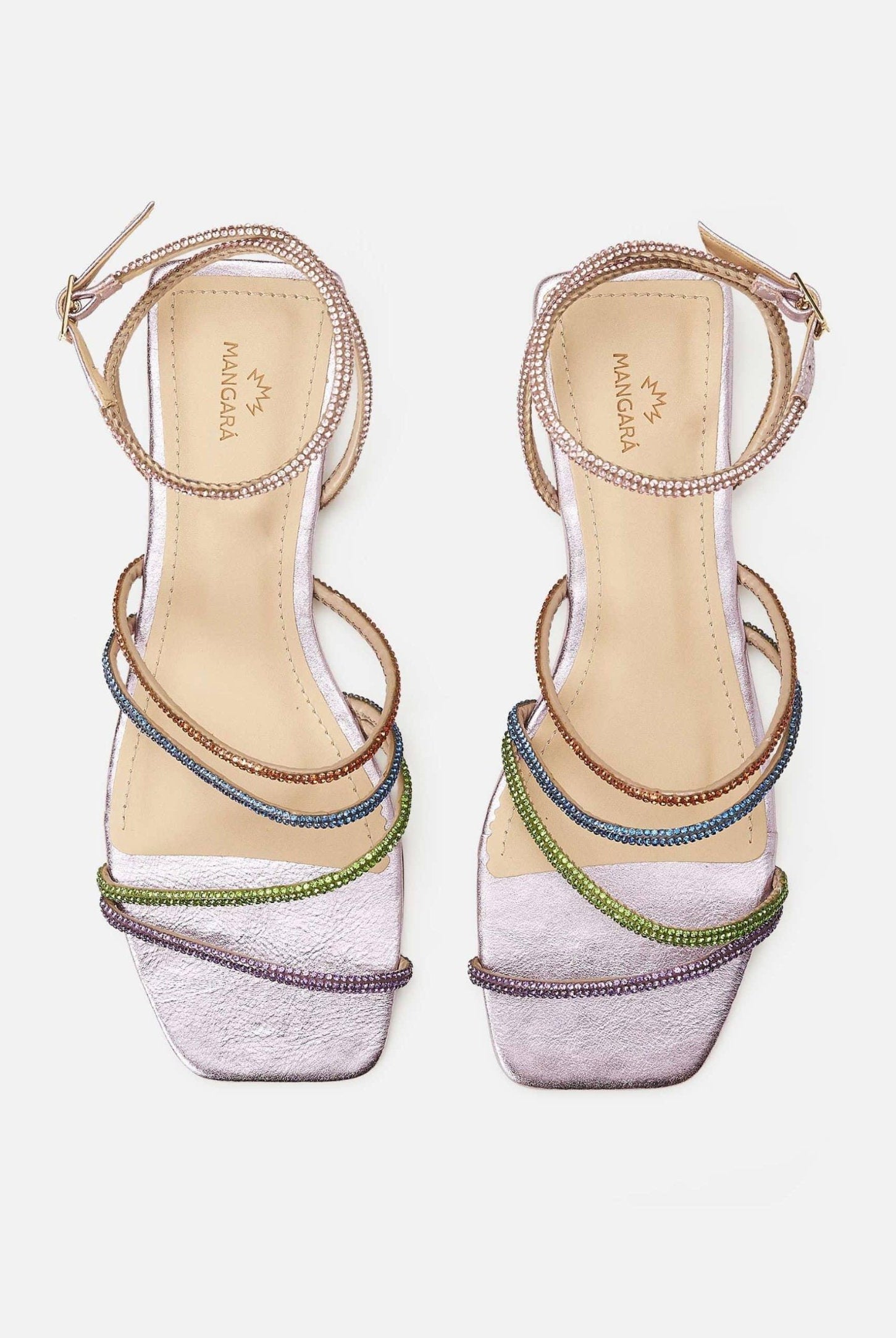 Mangará Arçá Women's Sandales - 8cm Heel - crystal-embellished straps - Colourful