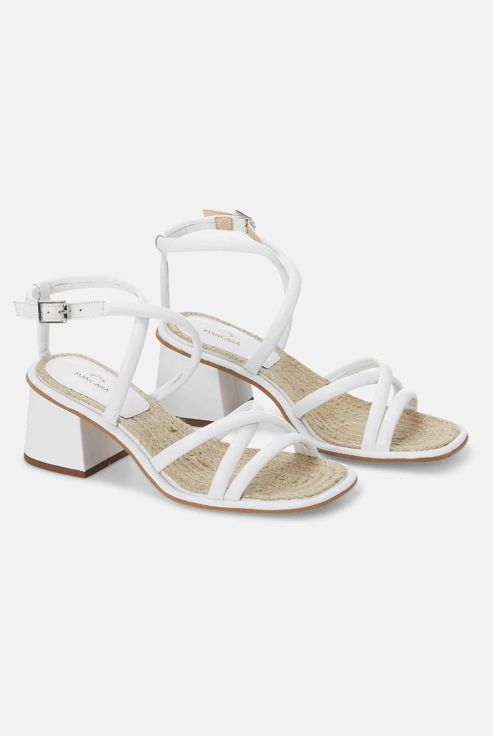 Mangará Bromélia Women's Sandales Leather - 7cm Block Heel