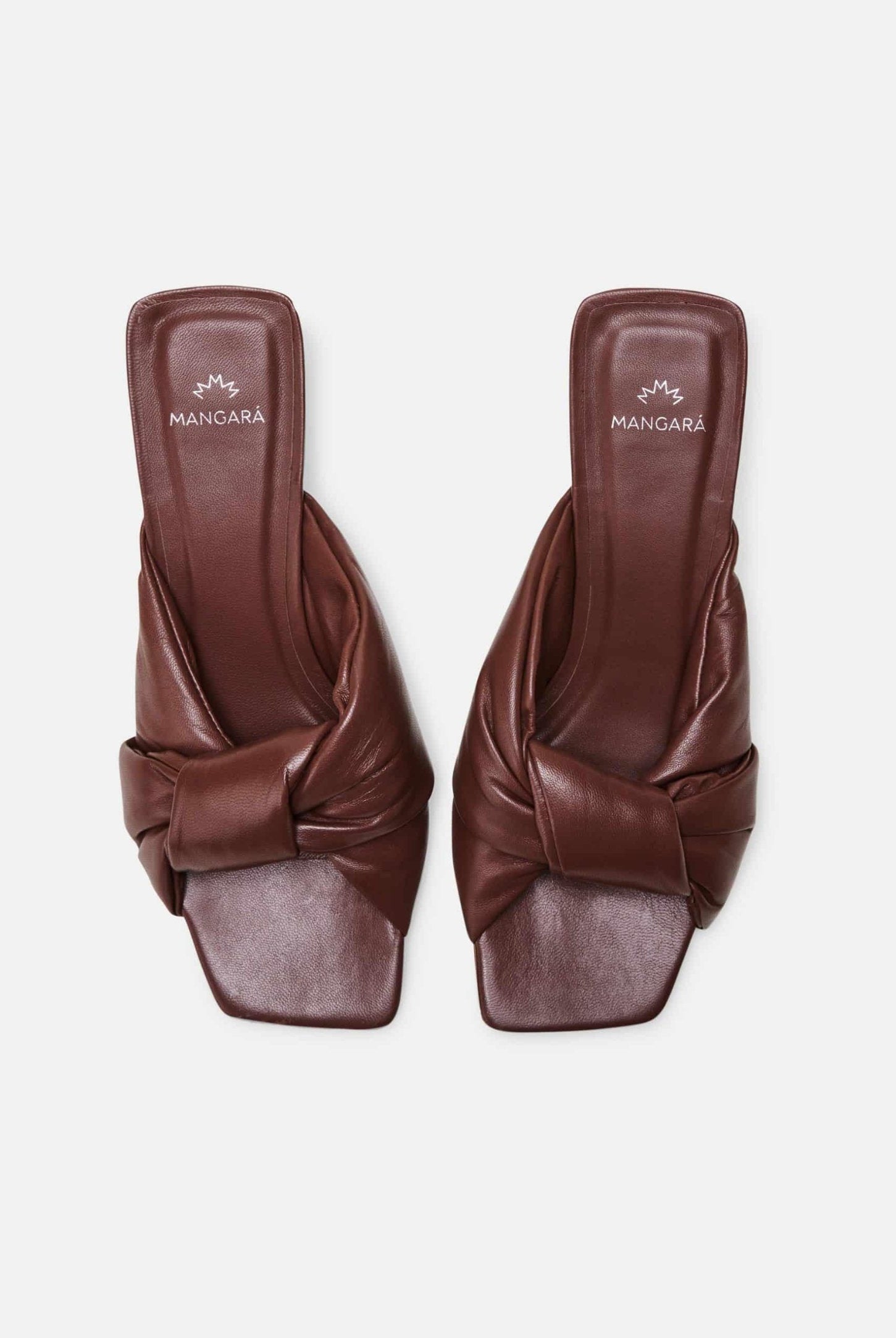 Mangará Women's Caroba Mules Goat Leather - Narrow Width - 4cm Block Heel