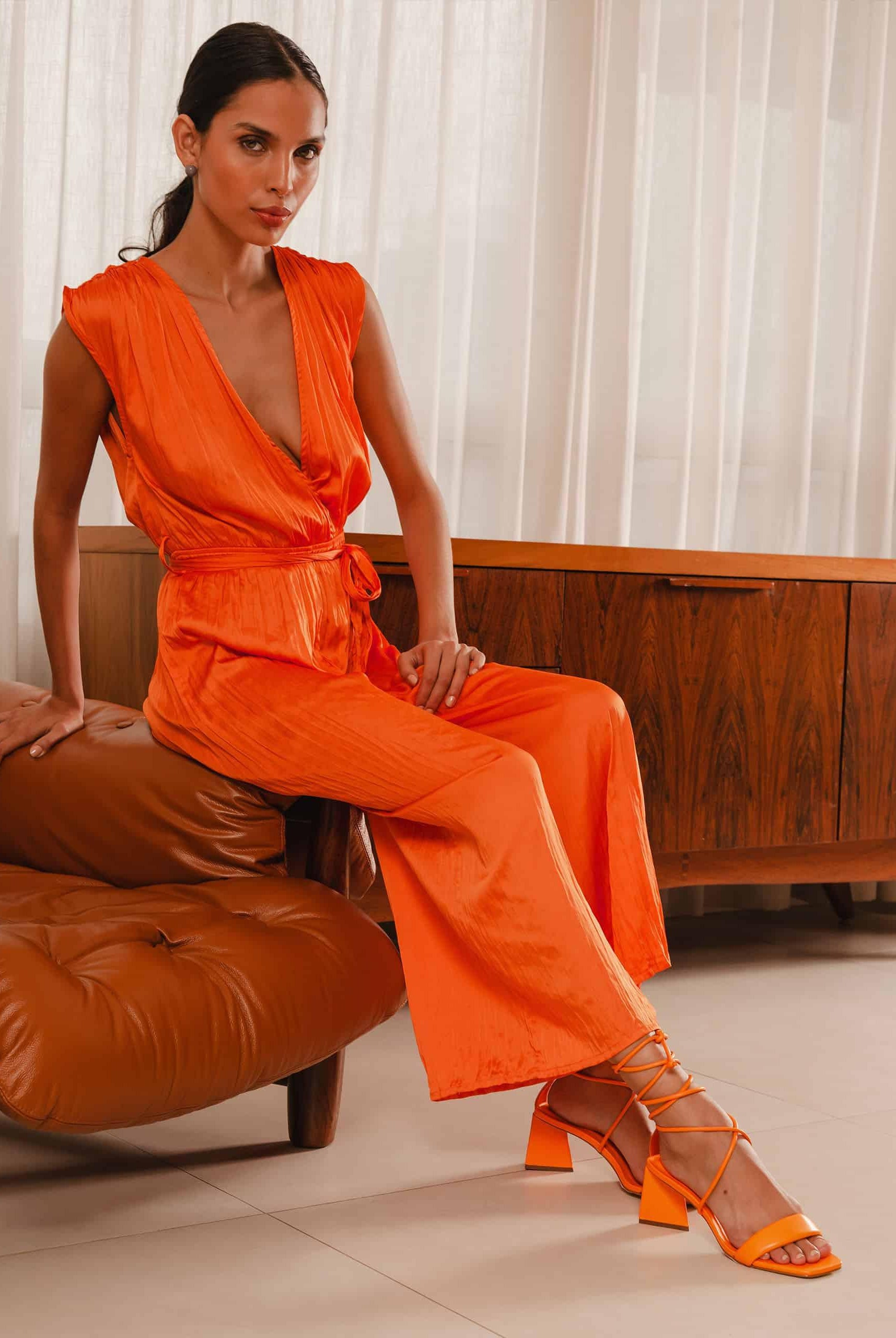 Mangará Caúna Women's Sandales Goat Leather - 6.5cm Block Heel