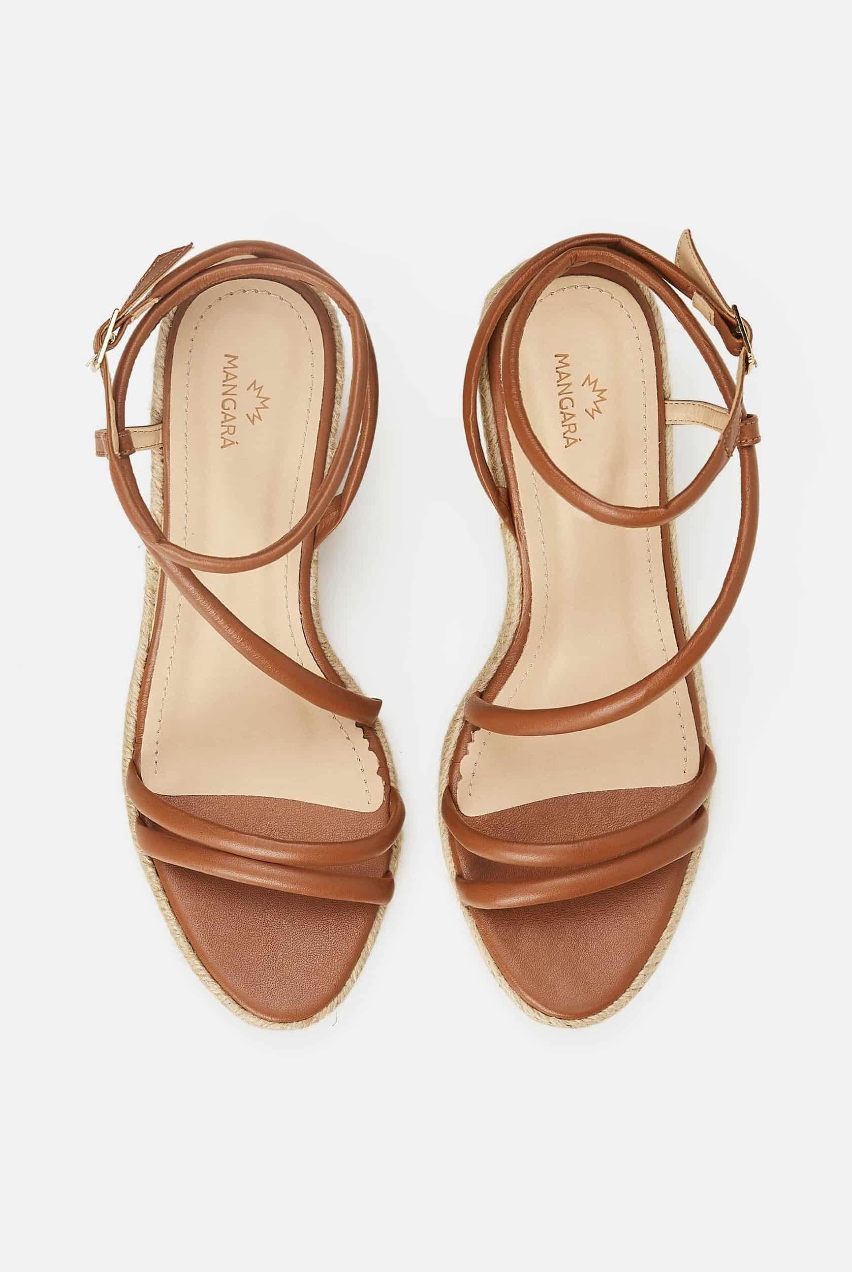 Mangará Romã Women's Espadrilles - Leather and Raffia