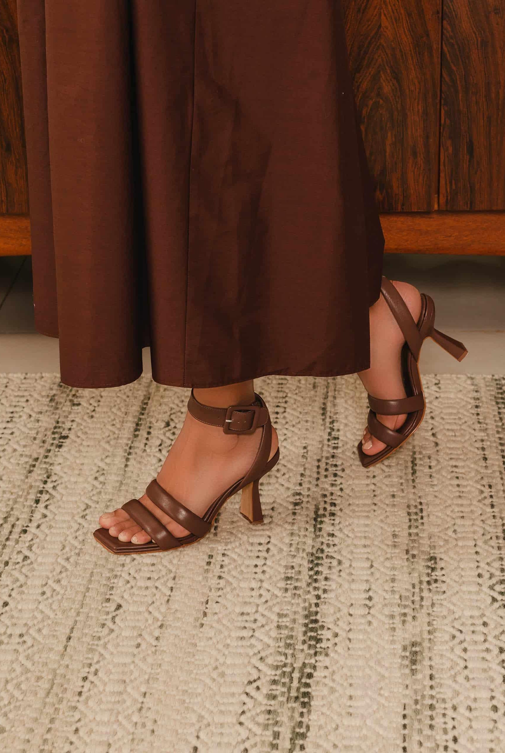 Mangará Uvaia Leather Sandales 8cm Heel