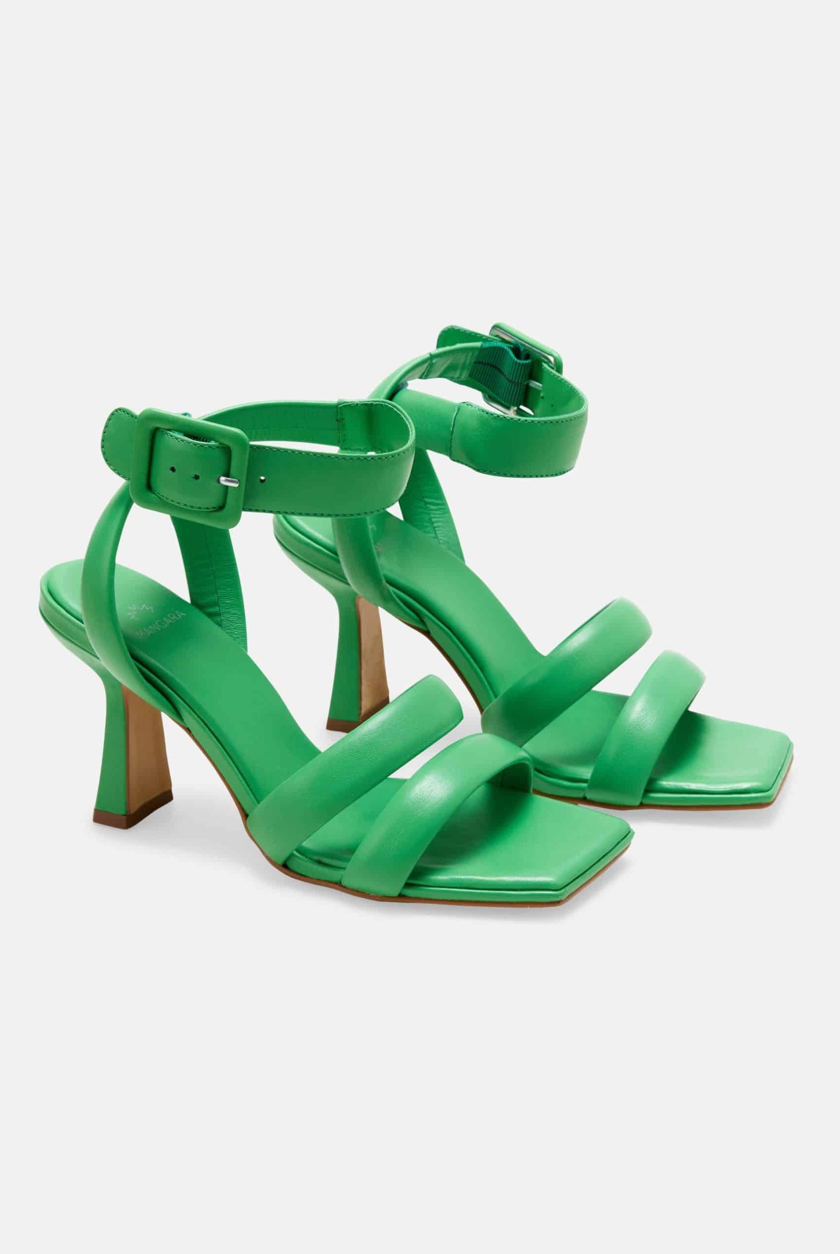 Mangará Uvaia Leather Sandales 8cm Heel