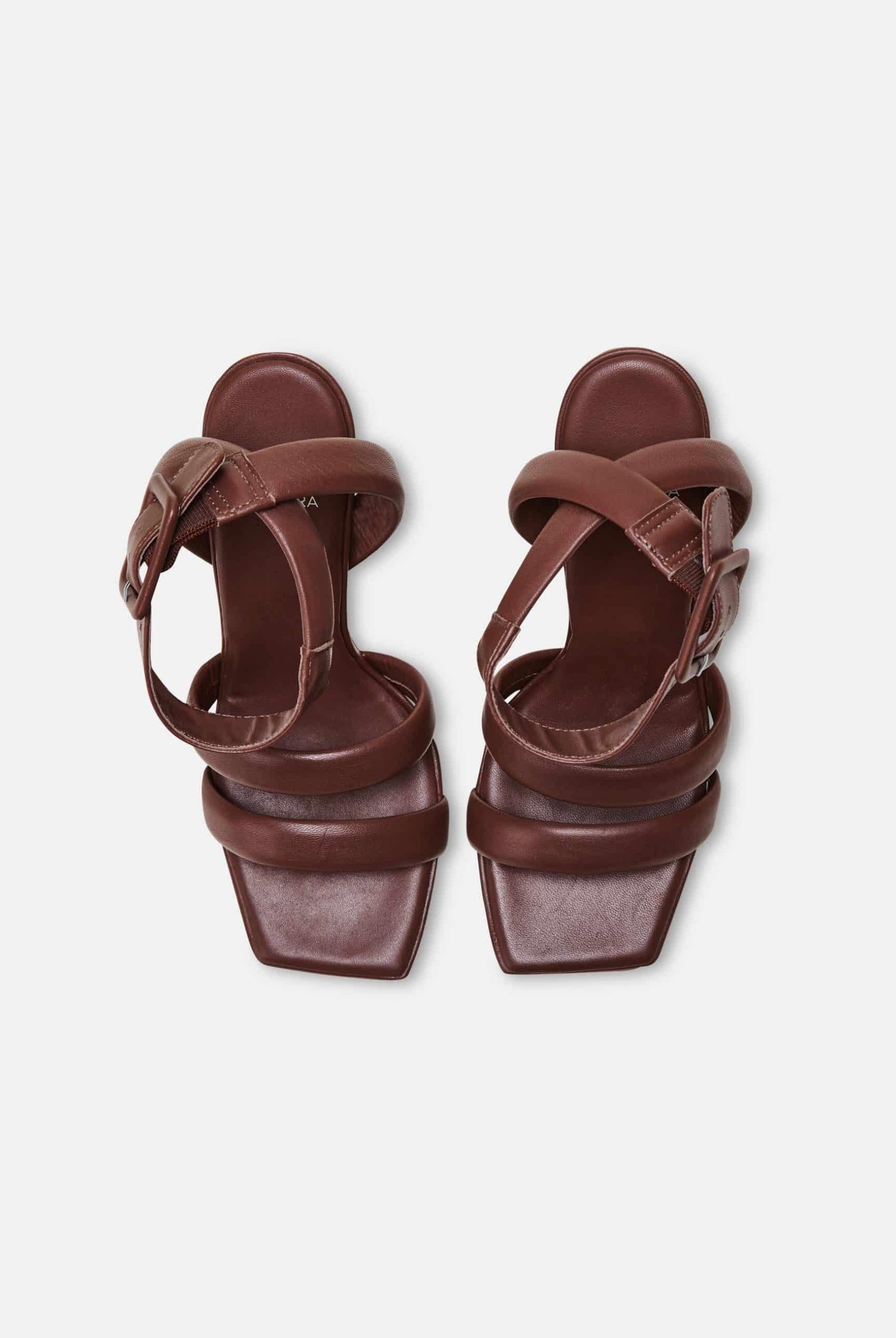 Mangará Uvaia Leather Sandales 8cm Heel