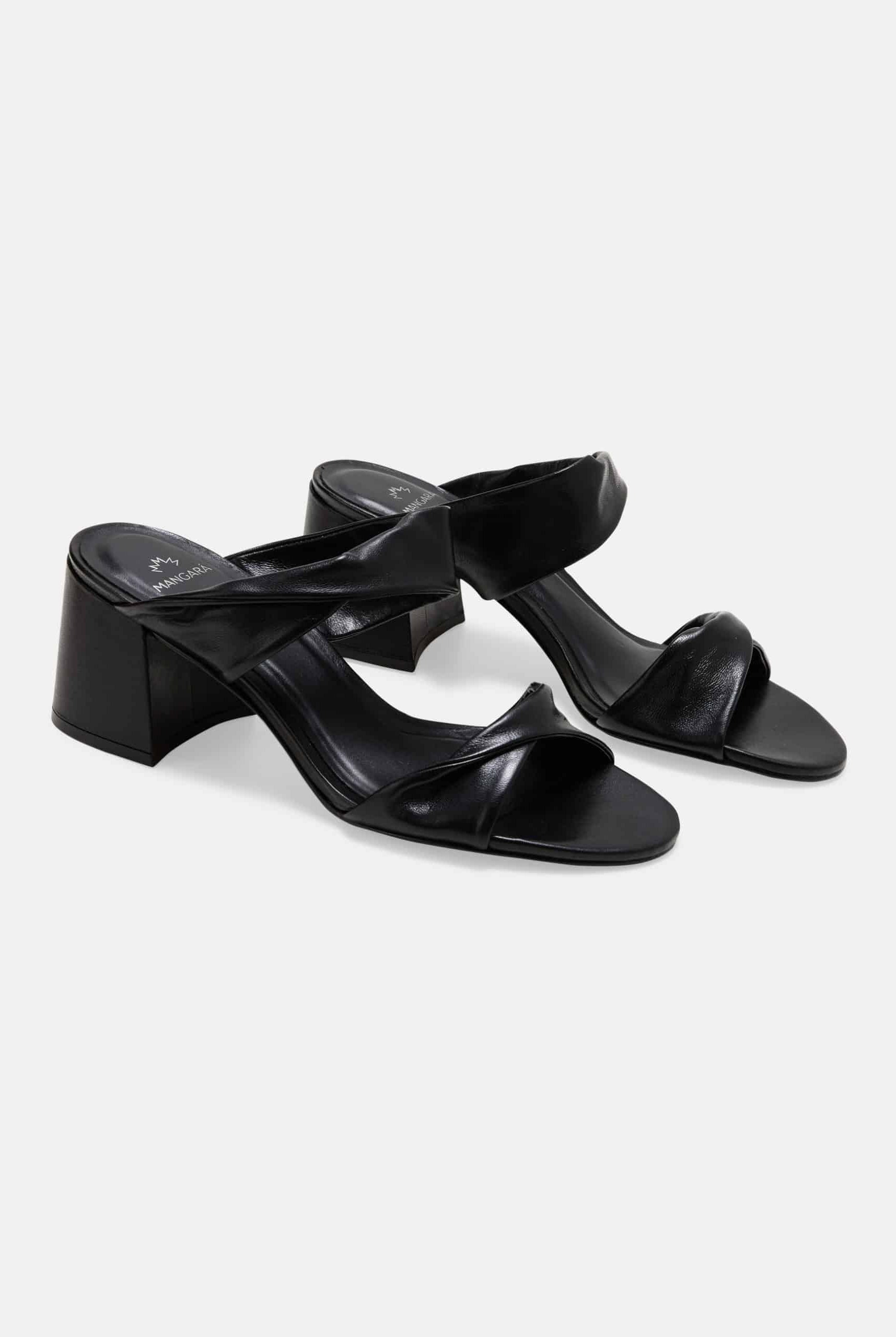 Mangará Women's Xaxim Mules Goat Leather - 6.5cm Block Heel